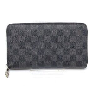 Authentic Louis Vuitton Organizer Damier Graphite Zippy Wallet 335-033022